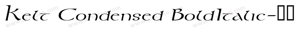 Kelt Condensed BoldItalic字体转换